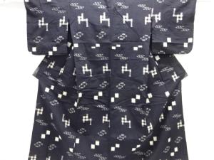 アンティーク　本場琉球絣単衣着物(材料)